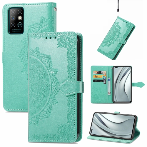 

For Infinix Note 8 Mandala Embossing Pattern Horizontal Flip Leather Case with Holder & Card Slots & Wallet & Lanyard(Green)