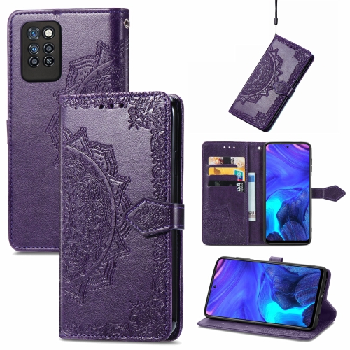 

For Infinix Note 10 Pro Mandala Embossing Pattern Horizontal Flip Leather Case with Holder & Card Slots & Wallet & Lanyard(Purple)