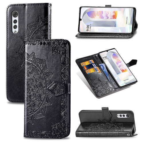 

For LG Velvet 2 Pro Mandala Embossing Pattern Horizontal Flip Leather Case with Holder & Card Slots & Wallet & Lanyard(Black)