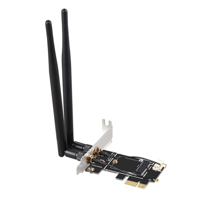 

PCIE-1X Card to NGFF-Ekey Dual Antenna Adapter