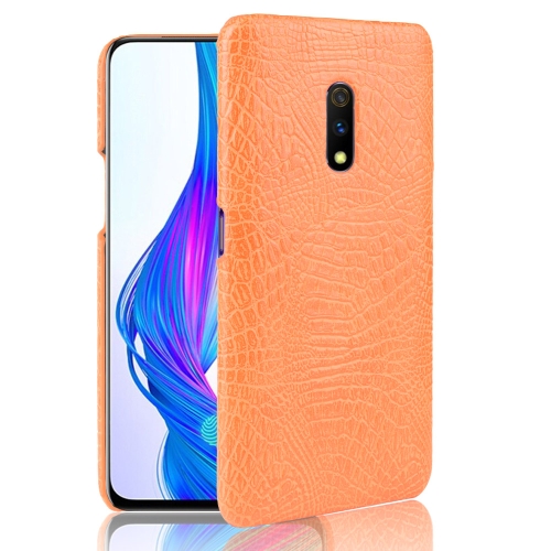 

Shockproof Crocodile Texture PC + PU Case For OPPO K3/Realme X(Orange)