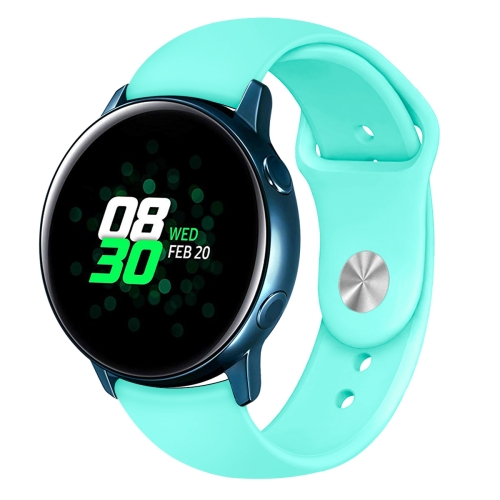 

Monochrome Silicone Strap for Apply Samsung Galaxy Watch Active 20mm(Teal)