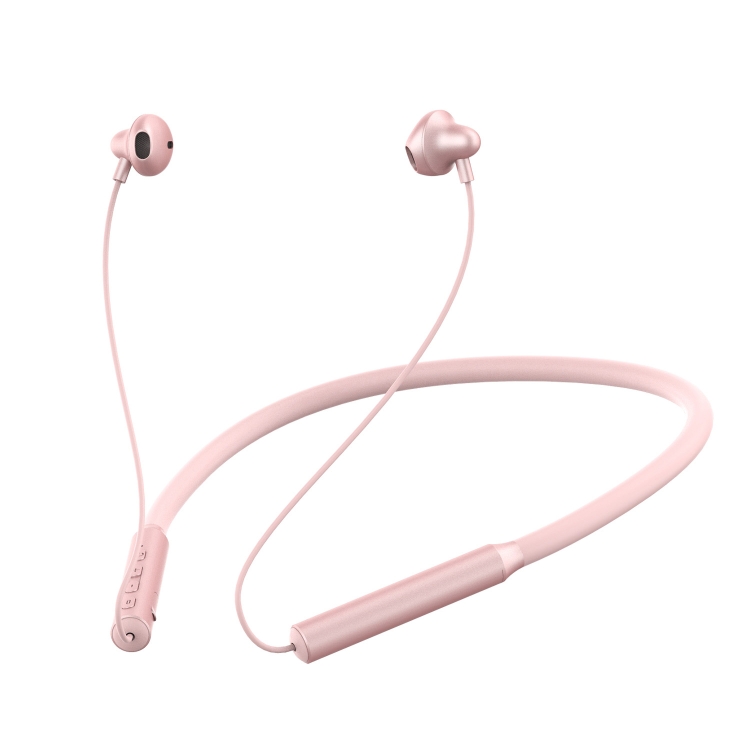 

W18 Neck-Mounted Wireless Bluetooth 5.0 Sports Earphone with Wired Control Function(Pink)