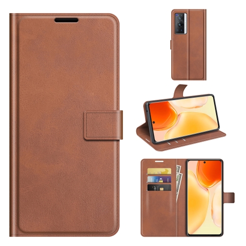 

For vivo X70 Pro Retro Calf Pattern Buckle Horizontal Flip Leather Case with Holder & Card Slots & Wallet(Light Brown)