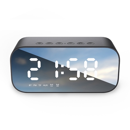 

AEC BT518 Portable Wireless Bluetooth Speaker LED Alarm Clock Support AUX / TF Card / FM