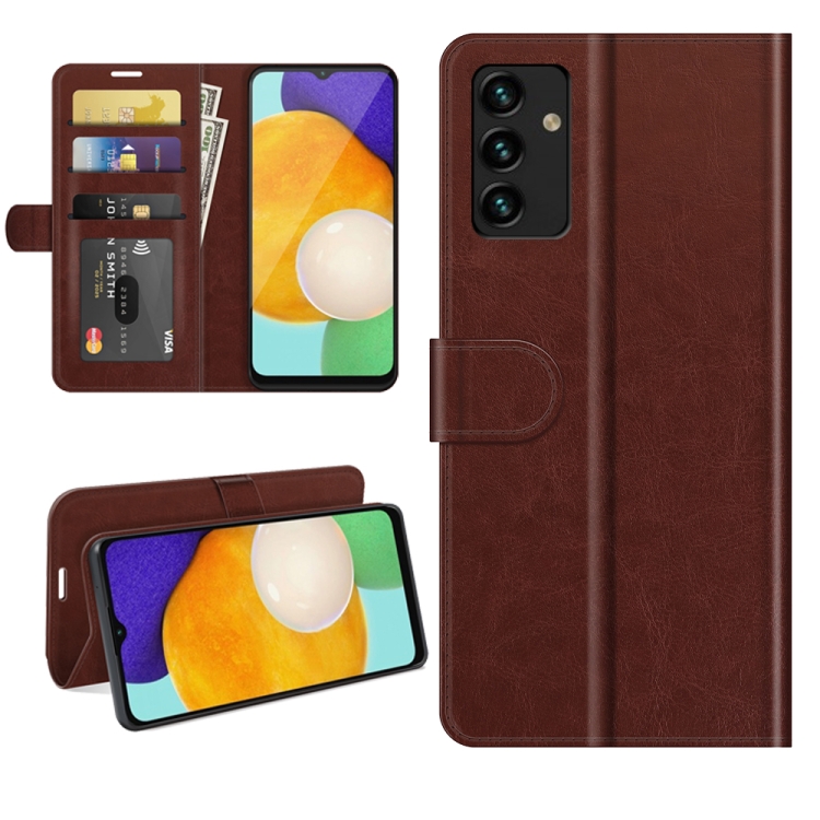 

For Samsung Galaxy A13 5G R64 Texture Single Horizontal Flip Protective Case with Holder & Card Slots & Wallet& Photo Frame(Brown)