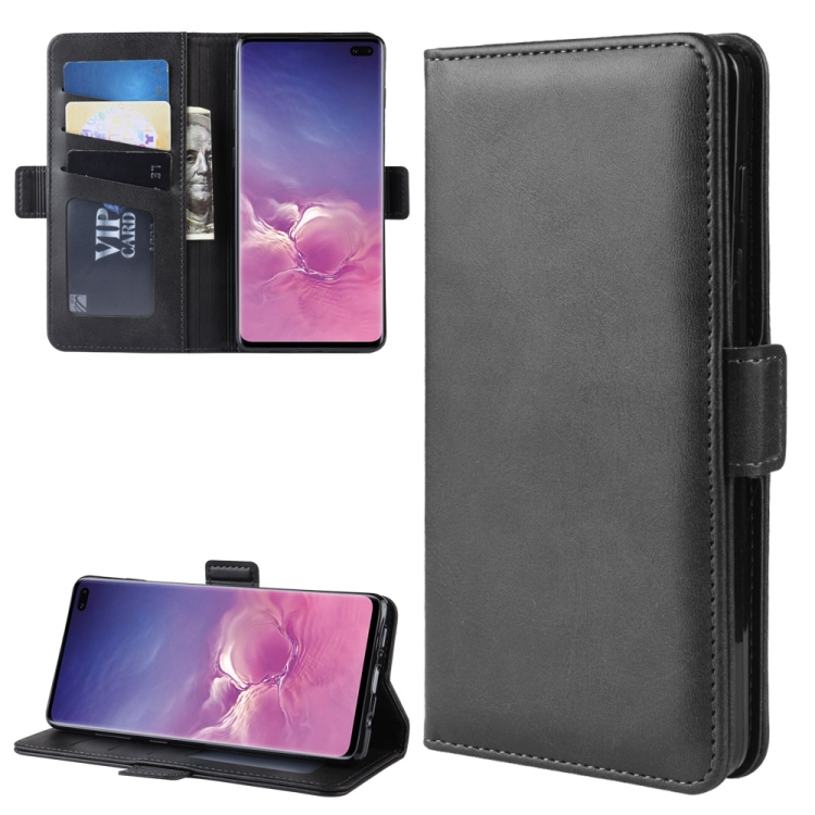 

Wallet Stand Leather Cell Phone Case for Samsung Galaxy S10 Plus(Black)
