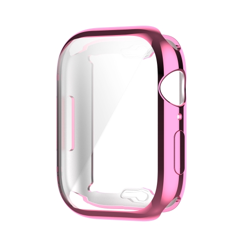 

Shockproof TPU Full Protective Shell with Protective Film For Apple Watch Series 7 41mm(Pink)