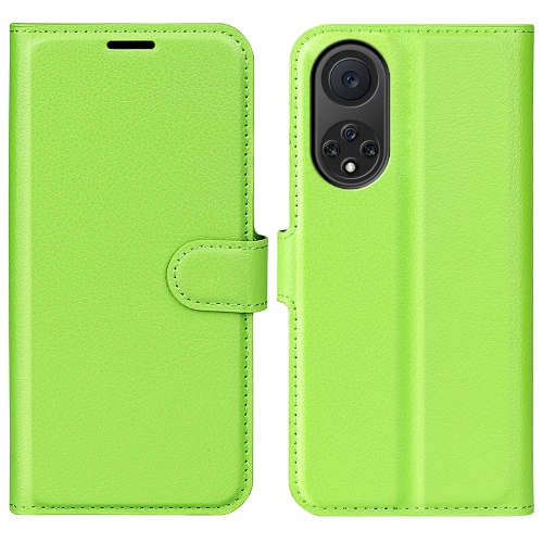 

For Huawei nova 9 Litchi Texture Horizontal Flip Protective Case with Holder & Card Slots & Wallet(Green)