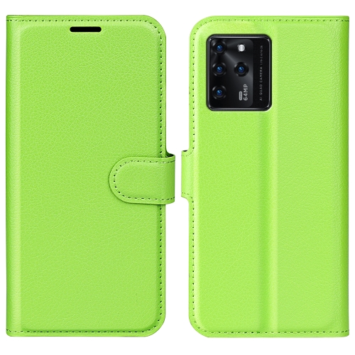 

For ZTE Blade V30 Litchi Texture Horizontal Flip Phone Protective Case with Holder & Card Slots & Wallet(Green)