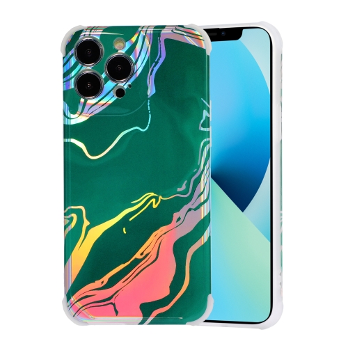 

Laser Marble TPU Phone Case For iPhone 11 Pro(Green)