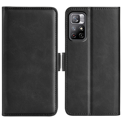 

For Xiaomi Redmi Note 11 Dual-side Magnetic Buckle Horizontal Flip Leather Case with Holder & Card Slots & Wallet(Black)