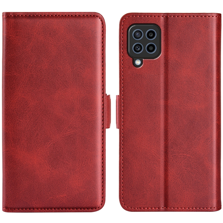 

For Samsung Galaxy F22 Dual-side Magnetic Buckle Horizontal Flip Leather Case with Holder & Card Slots & Wallet(Red)
