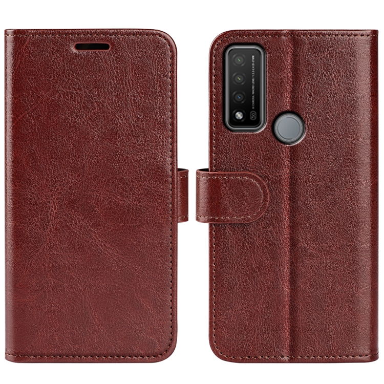 

For TCL 20 R 5G R64 Texture Single Horizontal Flip Phone Protective Case with Holder & Card Slots & Wallet& Photo Frame(Brown)