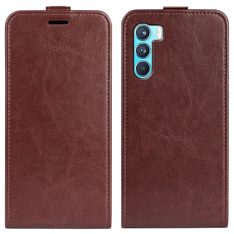 

For OPPO K9 Pro R64 Texture Single Vertical Flip Leather Protective Case with Card Slots & Photo Frame(Brown)