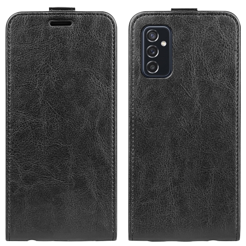 

For Samsung Galaxy M52 5G R64 Texture Single Vertical Flip Leather Protective Case with Card Slots & Photo Frame(Black)