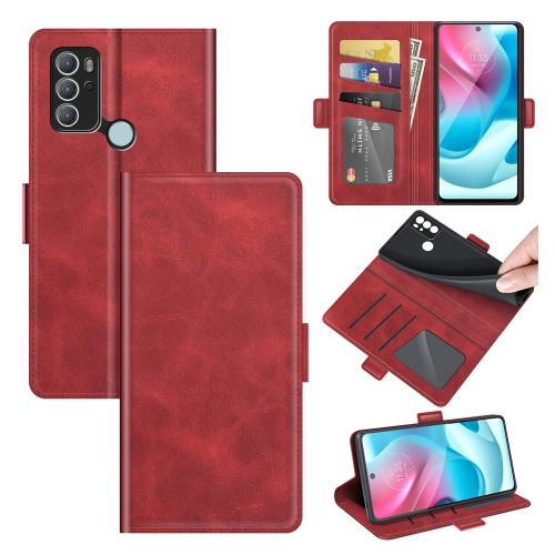 

For Motorola Moto G60S Dual-side Magnetic Buckle Horizontal Flip Leather Case with Holder & Card Slots & Wallet(Red)