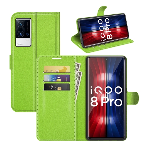 

Litchi Texture Leather Phone Case For vivo iQOO 8 Pro (Green)