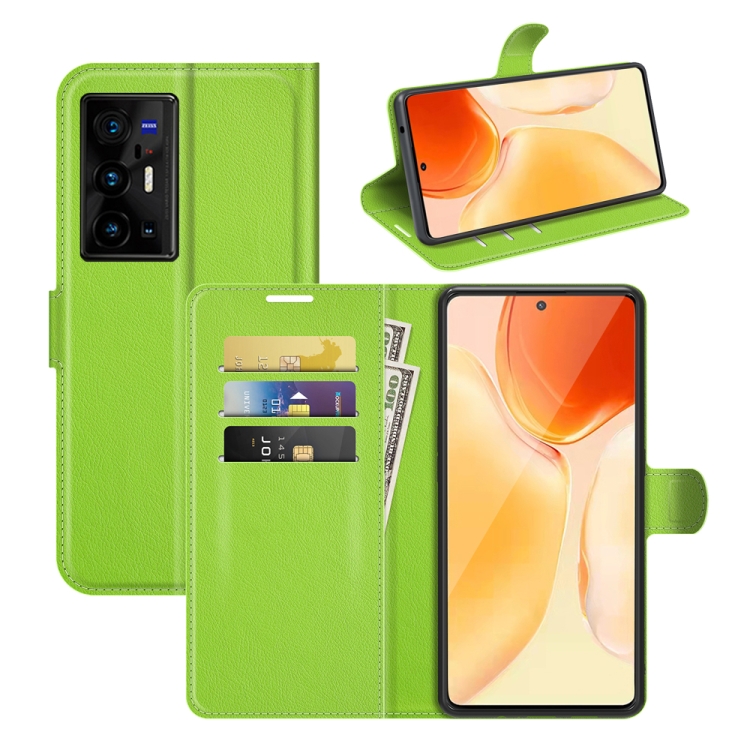 

Litchi Texture Leather Phone Case For vivo X70 Pro+(Green)