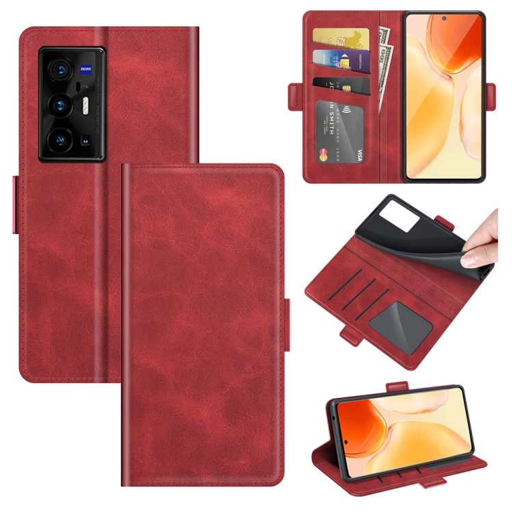 

For vivo X70 Pro+ Dual-side Magnetic Buckle Flip Leather Phone Case(Red)