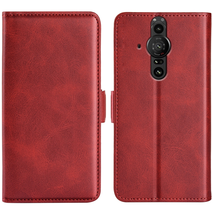 

For Sony Xperia Pro-I Dual-side Magnetic Buckle Horizontal Flip Phone Leather Case with Holder & Card Slots & Wallet(Red)