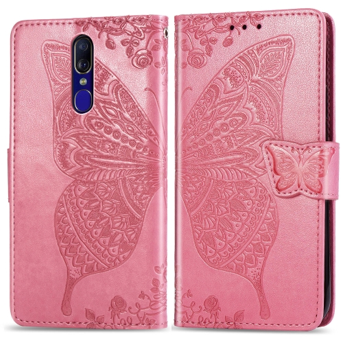 

Butterfly Love Flowers Embossing Horizontal Flip Leather Case for OPPO F11, with Holder & Card Slots & Wallet & Lanyard(Pink)