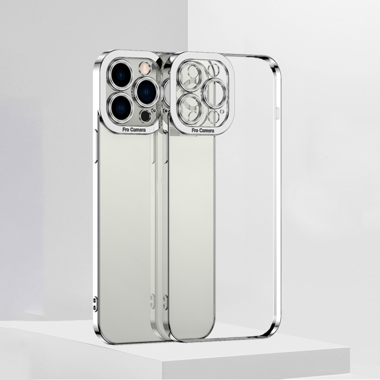 

Electroplating TPU Phone Case For iPhone 13(Silver)