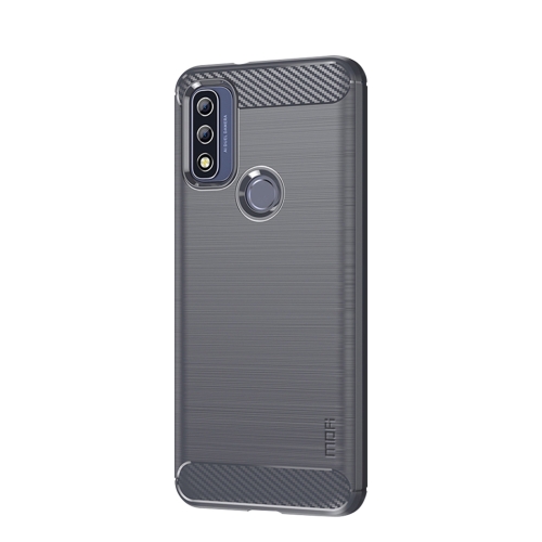 

For Motorola Moto G Pure 2021 MOFI Gentleness Series Brushed Texture Carbon Fiber Soft TPU Case(Gray)