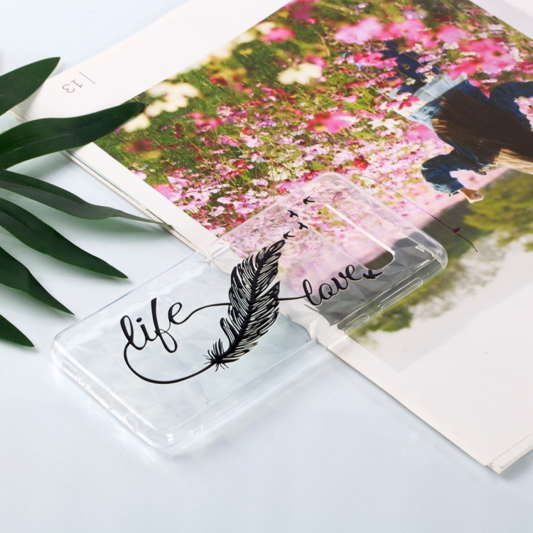 

Diamond Pattern, Painted TPU Protective Case for Samsung Galaxy S10+(Feather Pen Pattern)