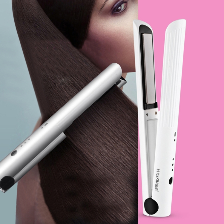 

K-SKIN Portable Rechargeable Hair Straightener Curler Cordless Adjustable Temperature Fast Heat Ceramic Iron Styling Tool