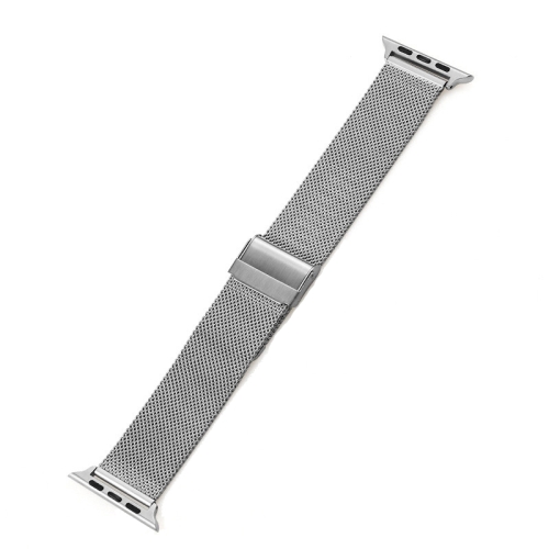 

Milan Meta Watchband For Apple Watch Series 7 41mm / 6&SE&5&4 40mm / 3&2&1 38mm(Silver)