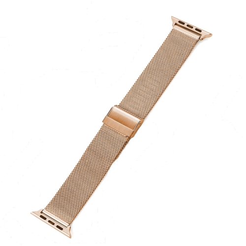 

Milan Meta Watchband For Apple Watch Series 7 41mm / 6&SE&5&4 40mm / 3&2&1 38mm(Rose Gold)