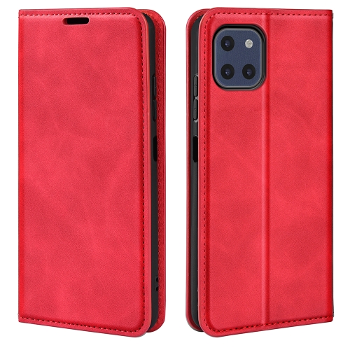 

For Samsung Galaxy A03 166mm Retro-skin Magnetic Leather Case with Holder & Card Slots & Wallet(Red)