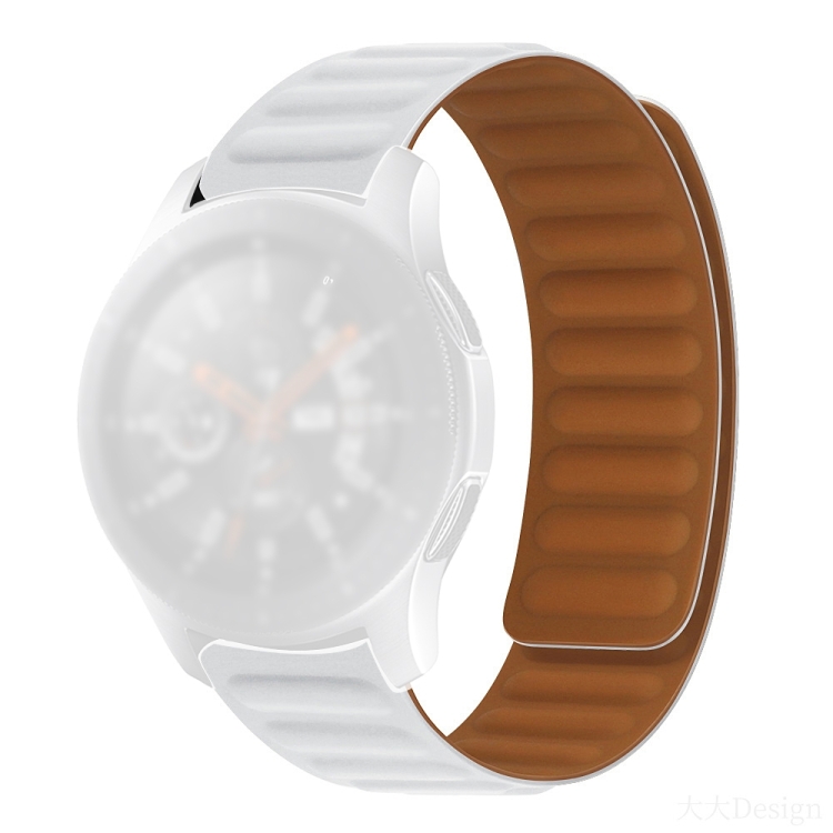 

Silicone Magnetic Watch Strap For Huawei GT 3 42mm(White)