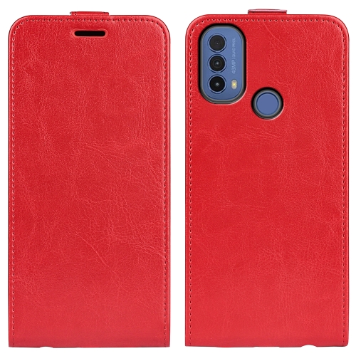 

For Motorola Moto E30 / E40 R64 Texture Single Vertical Flip Leather Phone Case(Red)