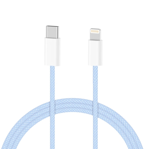 

XJ-75 PD20W USB-C / Type-C to 8 Pin Fast Charging Data Cable for iPhone Series, Length: 1m(Blue)