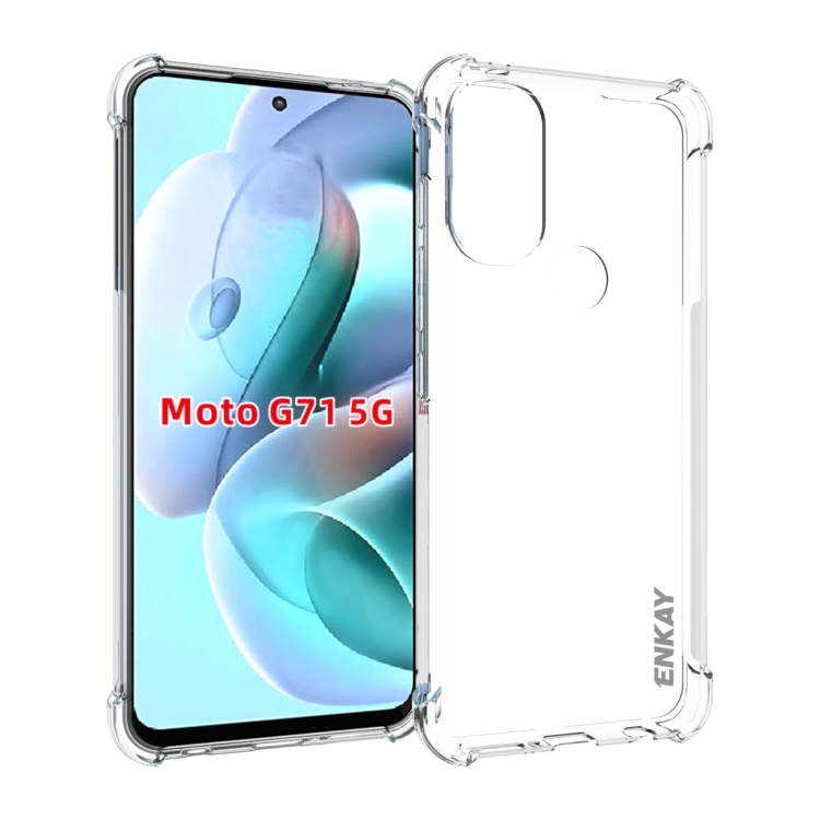 

For Motorola Moto G71 5G ENKAY Transparent TPU Shockproof Case