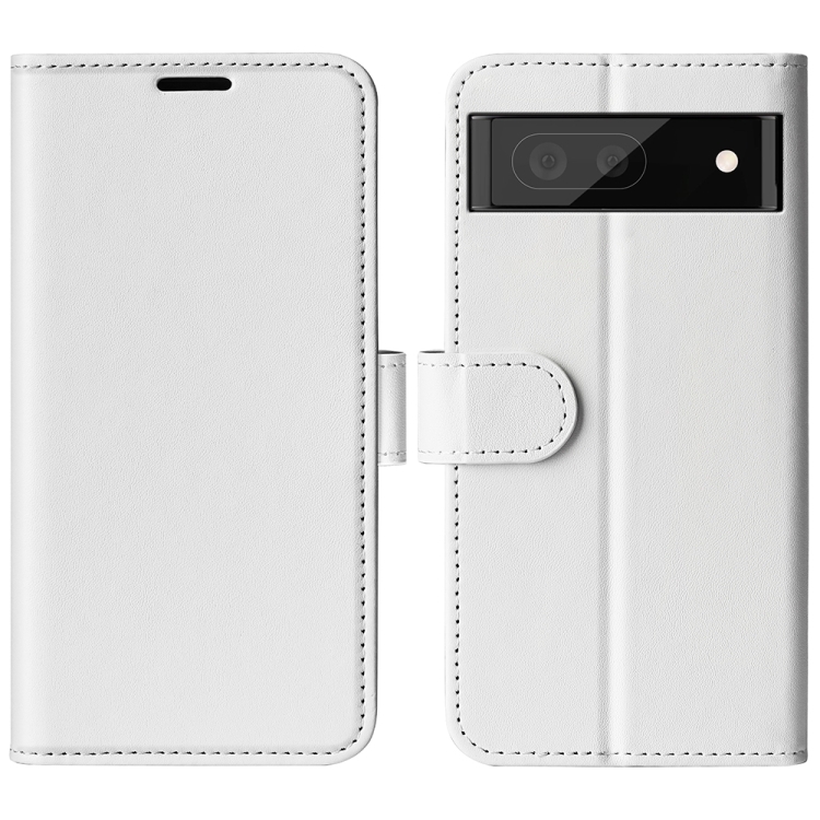 

For Google Pixel 6a R64 Texture Single Horizontal Flip Phone Case(White)