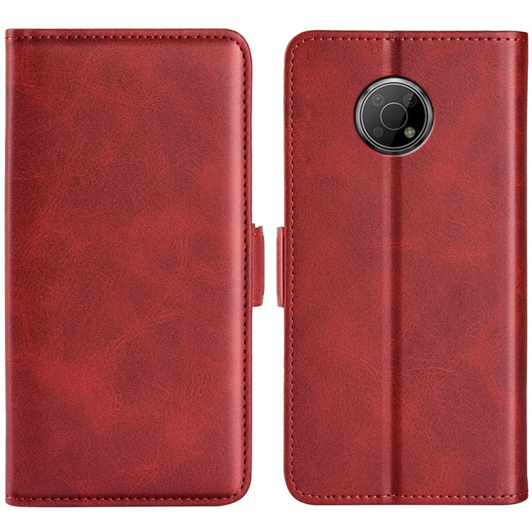 

For Nokia G300 Dual-side Magnetic Buckle Leather Phone Case(Red)