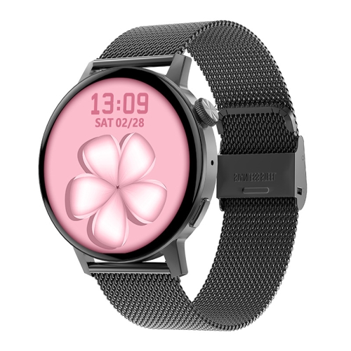 

DT3 Mini 1.19 inch Steel Watchband Color Screen Smart Watch(Black)