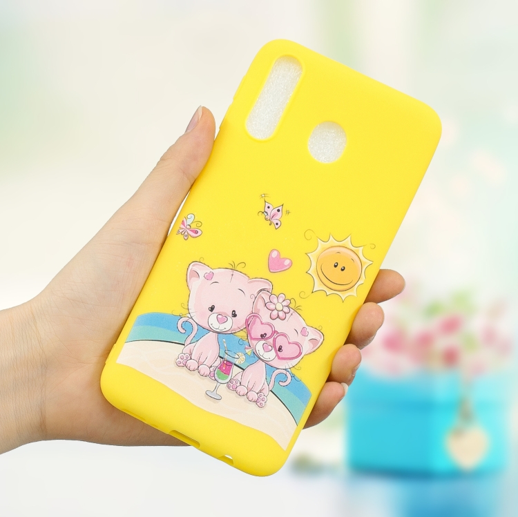 

Frosted Pattern TPU Protective Case for Galaxy M30(Lovers Bear)