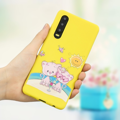 

Frosted Pattern TPU Protective Case for Huawei P30(Lovers Bear)