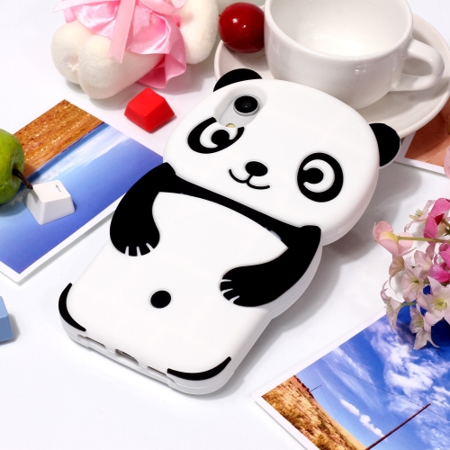 

Cute Panda Patterned 3D Silicone Shell for iPhone XR(Black)