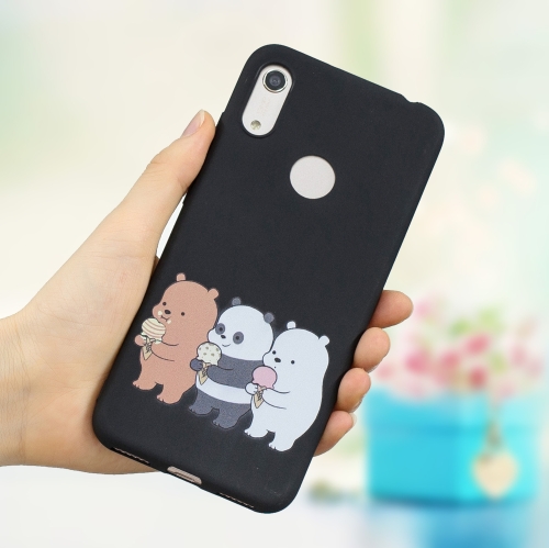 

Frosted Pattern TPU Protective Case for Huawei Y6 (2019) / Honor 8A with Fingerprint Hole)(Three Little Bears)