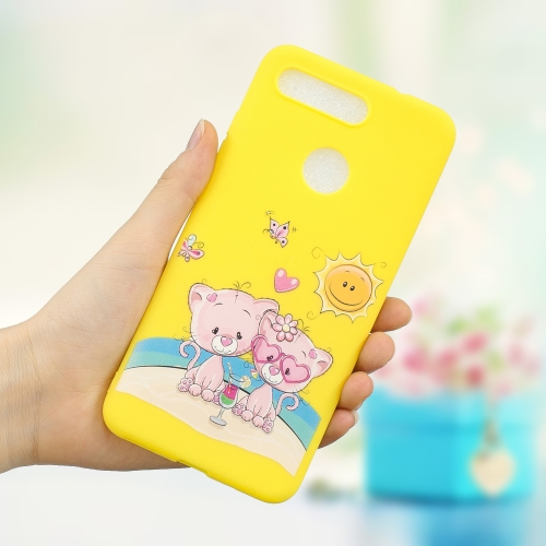 

Frosted Pattern TPU Protective Case for Huawei Honor V20(Lovers Bear)