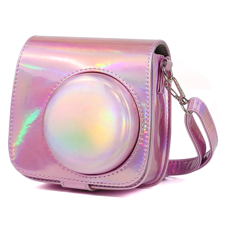 

Aurora Oil Paint Full Body Camera PU Leather Case Bag with Strap for FUJIFILM instax mini 9 / mini 8+ / mini 8(Rose Gold)
