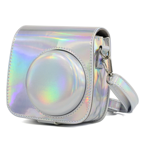 

Aurora Oil Paint Full Body Camera PU Leather Case Bag with Strap for FUJIFILM instax mini 9 / mini 8+ / mini 8(Silver)