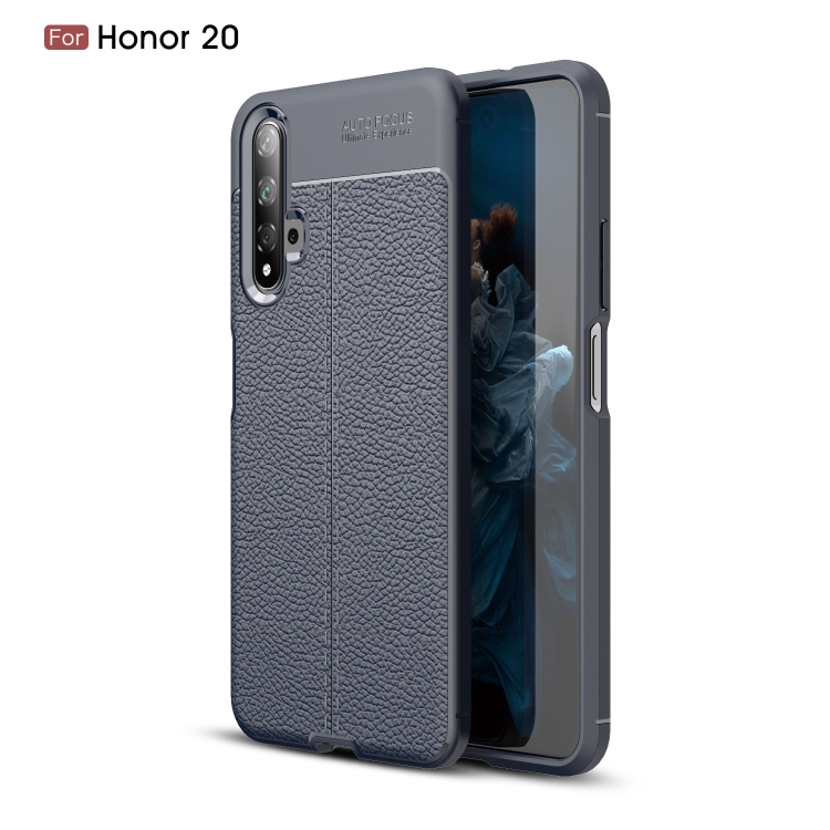 

Litchi Texture TPU Shockproof Case for Huawei Honor 20(Navy Blue)