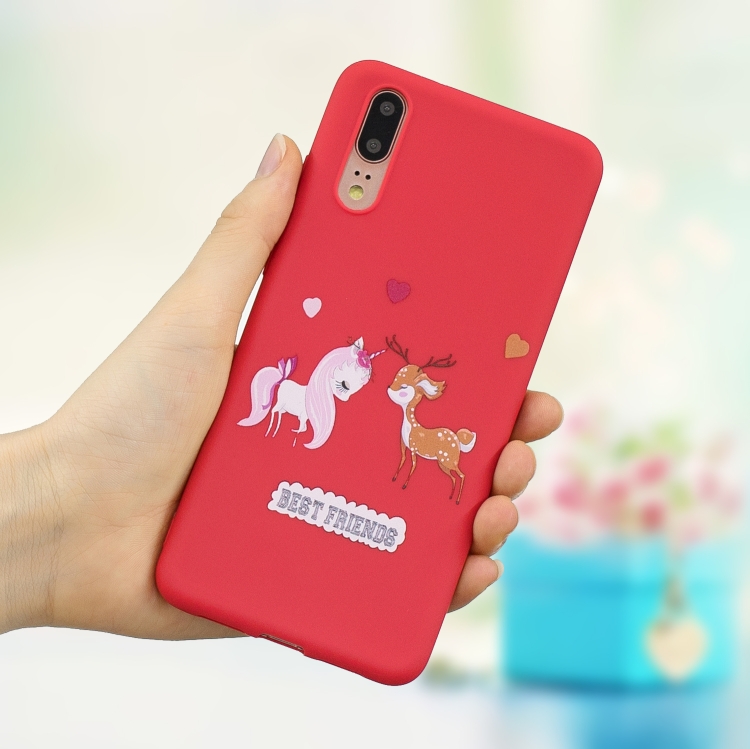 

Frosted Pattern TPU Protective Case for Huawei P20(Lovers)