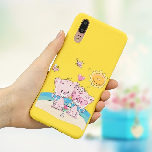 

Frosted Pattern TPU Protective Case for Huawei P20(Lovers Bear)